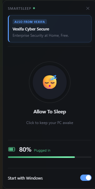 SmartSleep in sleep mode — system sleep allowed